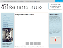 Tablet Screenshot of claytonpilatesstudio.com